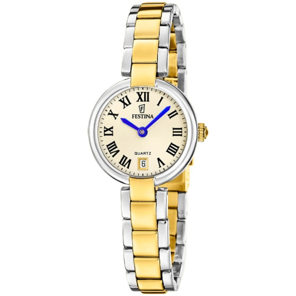 часовник festina f20785 2 дамски биколорен модел шампански циферблат classicwatches.bg
