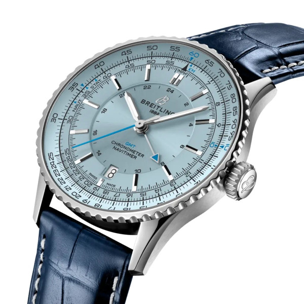 Breitling Navitimer GMT 41 A32310171C1P1 с кожена каишка от алигатор – classicwatches.bg