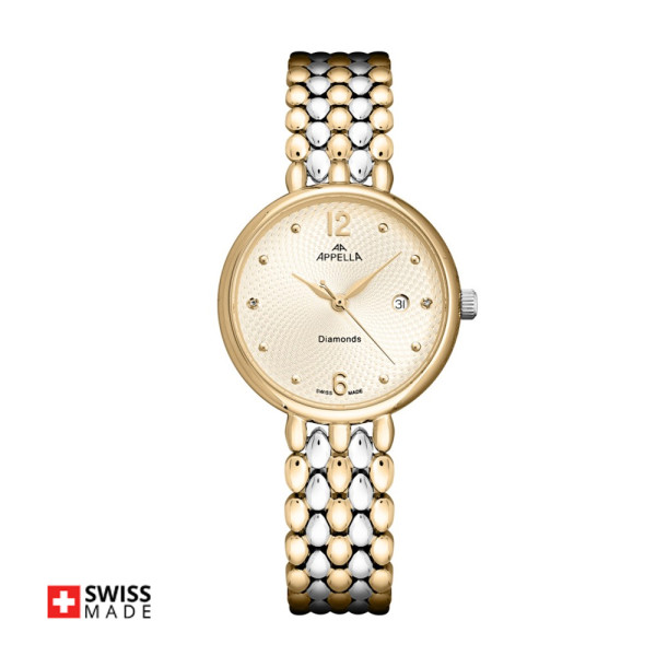 часовник Appella L50014.2171DQ дамски модел златист циферблат classicwatches.bg