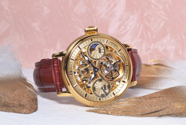 POLJOT INTERNATIONAL TOURBILLON SKELETON HAND WINDING 43MM MEN'S WATCH LIMITED EDITION 100PIECE S3360.T66