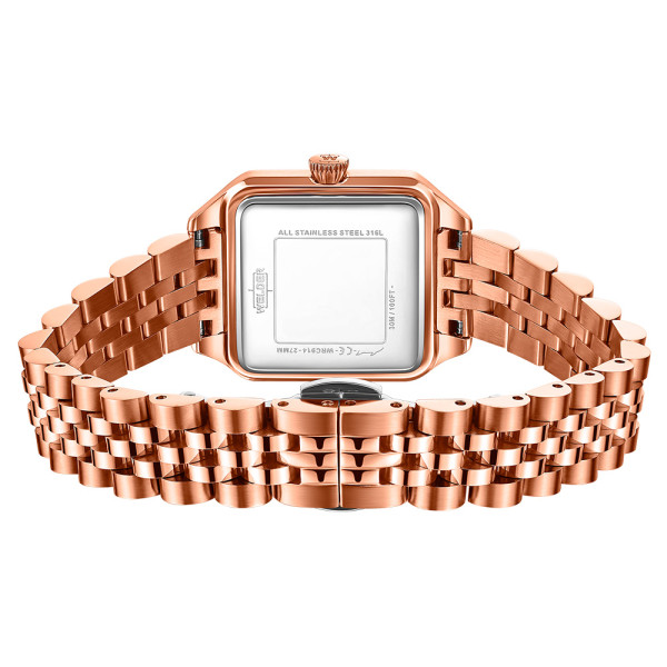 часовник welder розово злато квадратен дизайн дамски стил classicwatches.bg