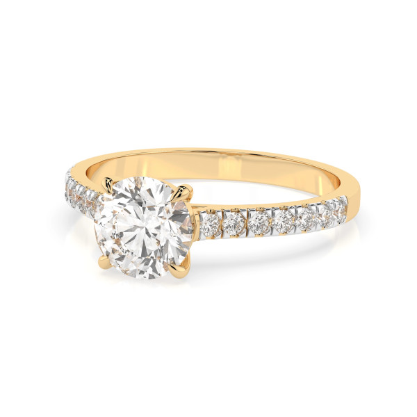 Cara пръстен с диаманти 1.00+0.21 ct GIA сертификат – ЗЛАТНО БИЖУ 14К K101-10094Y(6.5)/14K