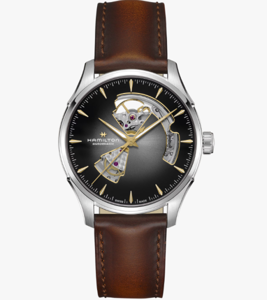 часовник hamilton jazzmaster open heart h32675581 сребрист циферблат classicwatches.bg 