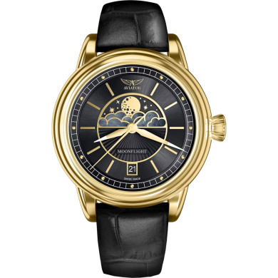 ЧАСОВНИК AVIATOR DOUGLAS MOONFLIGHT 36MM V.1.33.1.344.4