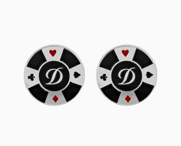 РЪКАВЕЛИ S.T.DUPONT CASINO PALLADIUM& BLACK§RED  LACQUER 5746