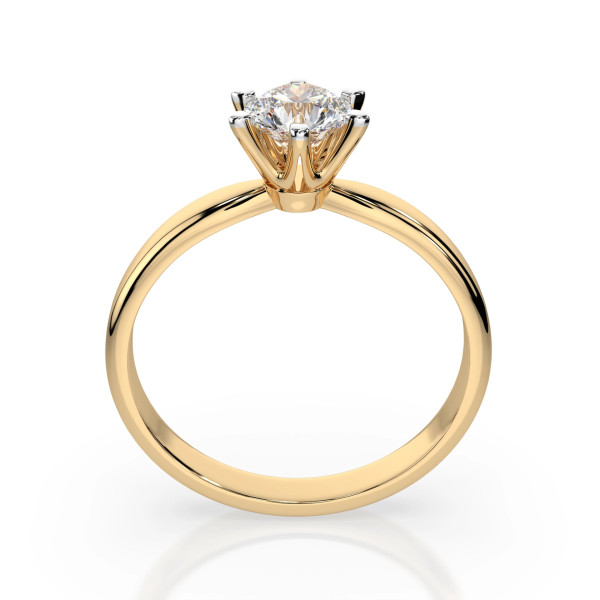 Cara пръстен с диамант 0.70 ct GIA сертификат – ЗЛАТНО БИЖУ 14К K101-10040Y(5.7)/14K