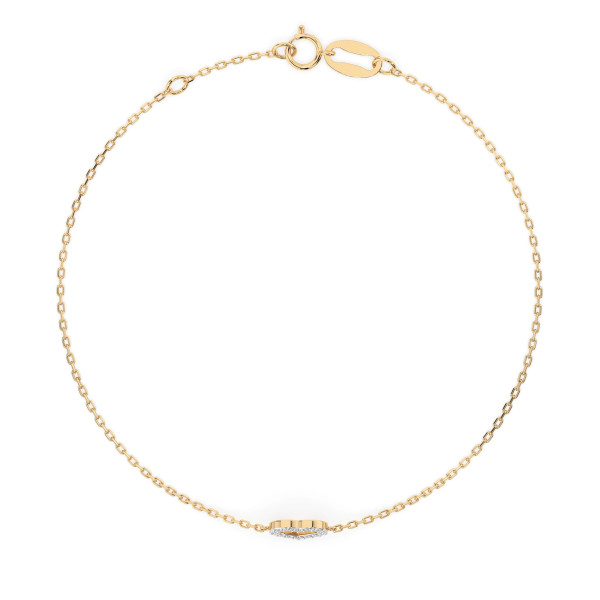 Cara гривна с диаманти 0.07 ct – ЗЛАТНО БИЖУ 14К K105-10005Y/14K