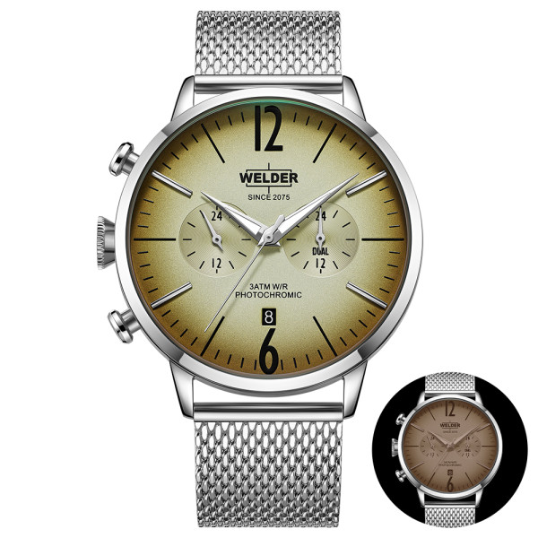 часовник welder moody wwrc555 стоманен корпус мрежеста каишка classicwatches.bg