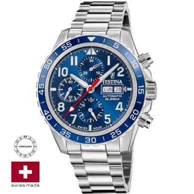 FESTINA SWISS MADE AVIATOR NORTH CHRONO AUTOMATIC 45.8MM F20055/3