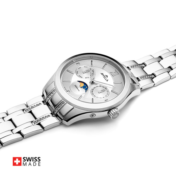 часовник Appella L50021.5163DQF сребрист циферблат лунна фаза classicwatches.bg