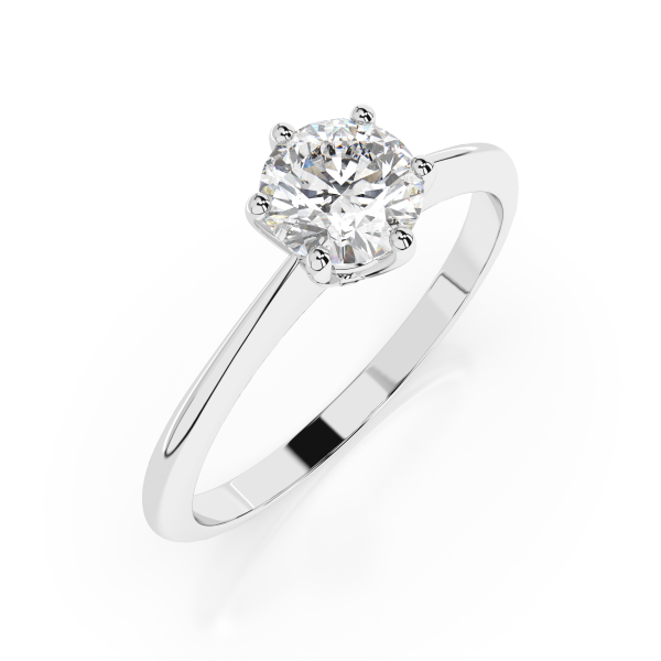 пръстен cara 101-10027 18к бяло злато с gia диамант 0.5 ct елегантен модел classicwatches.bg
