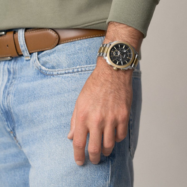 часовник Fossil Machine FS6159 модерен мъжки модел с черен циферблат