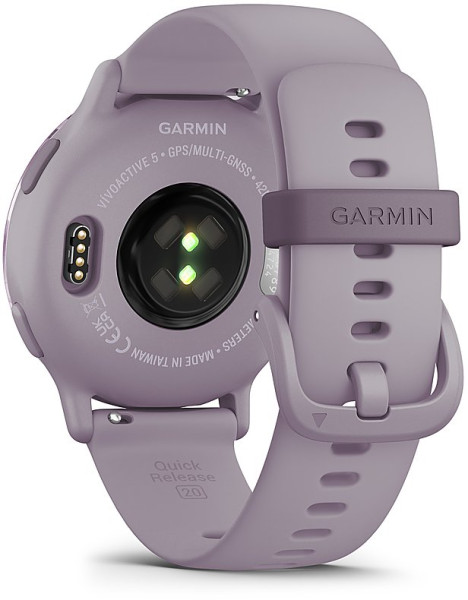 Garmin Vivoactive 5 Metallic Orchid безел с Orchid корпус и силиконова каишка 010-02862-13