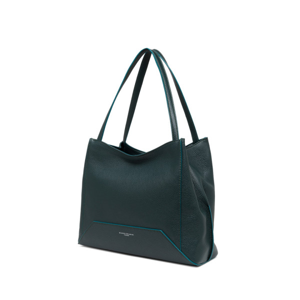 ДАМСКА ЧАНТА , ЕСТЕСТВЕНА КОЖА-РЪЧНА ИЗРАБОТКА GIANNI CHIARINI 10420/DEEP GREEN