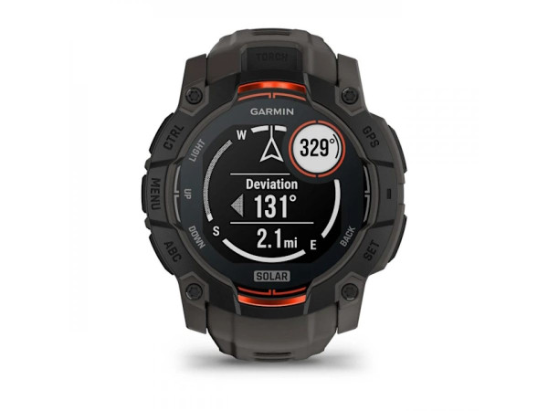 GARMIN INSTINCT 3 SOLAR 50ММ BLACK С CHARCOAL КАИШКА 010-02935-00