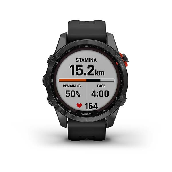 Garmin Fenix 7S Solar Edition Slate Gray с Black силиконова каишка 010-02539-13