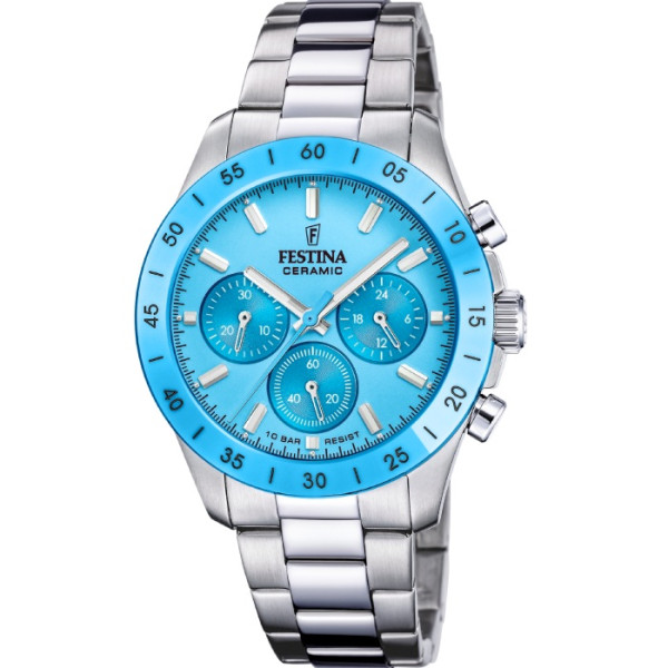 Festina F20693/3 дамски хронограф със син циферблат – classicwatches.bg