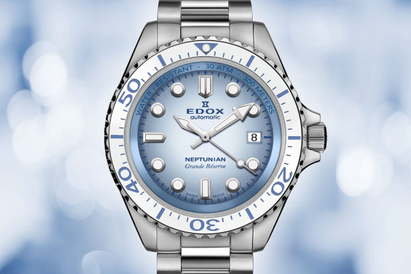 EDOX NEPTUNIAN GRANDE RÉSERVE DATE AUTOMATIC 42MM MEN'S WATCH 80801 3BBUM BUCDN