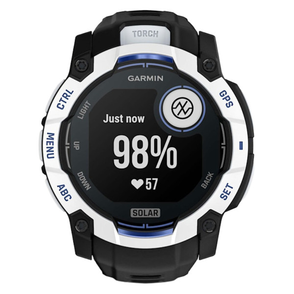 Garmin Instinct Crossover Whitestone – LED фенер, подсилен метален безел, сапфирено стъкло – ClassicWatches.bg