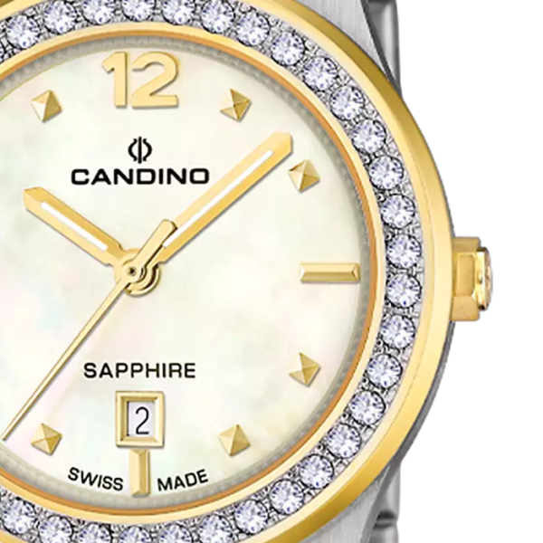 Candino C4750/A дамски модел с двуцветна верижка и златно PVD покритие – classicwatches.bg