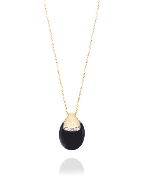 Nanis Dancing Mystery Black Onyx колие оникс, диаманти CS1-599