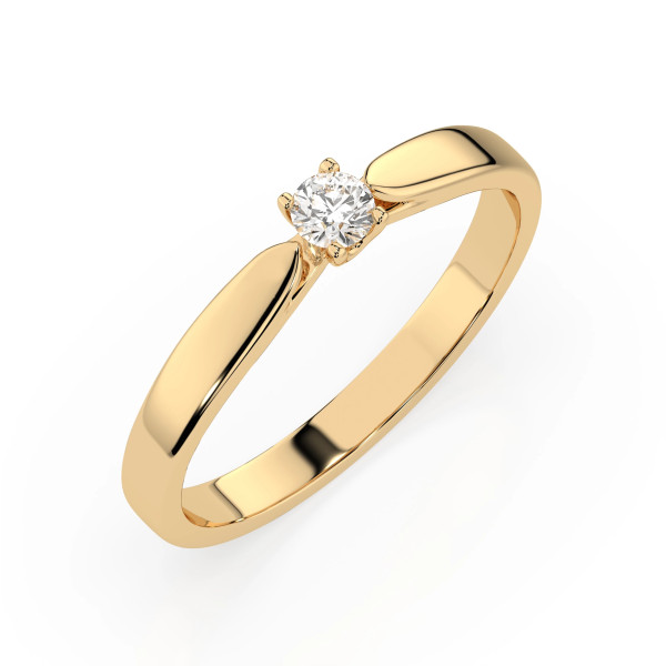 Cara пръстен с диамант 0.08 ct – ЗЛАТНО БИЖУ 14К K101-10046Y(2.7)/14K