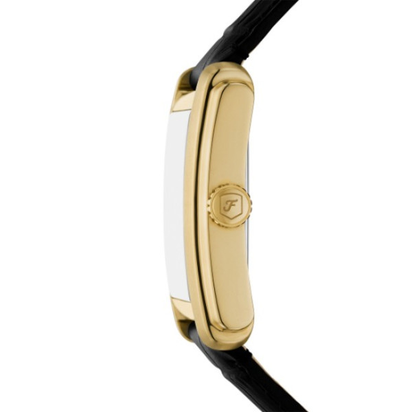 fossil carraway fs6091 мъжки часовник златист корпус черен циферблат classicwatches.bg