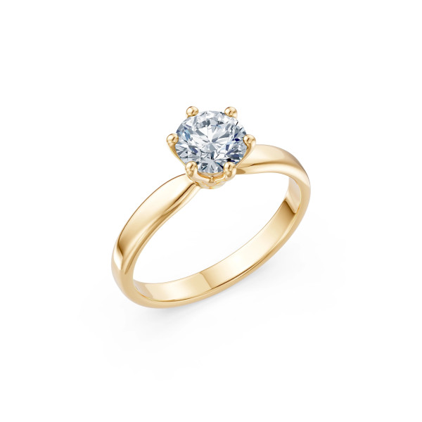 Cara пръстен с диамант 1.00 ct GIA сертификат – ЗЛАТНО БИЖУ 14К K101-10040Y(6.5)/14K