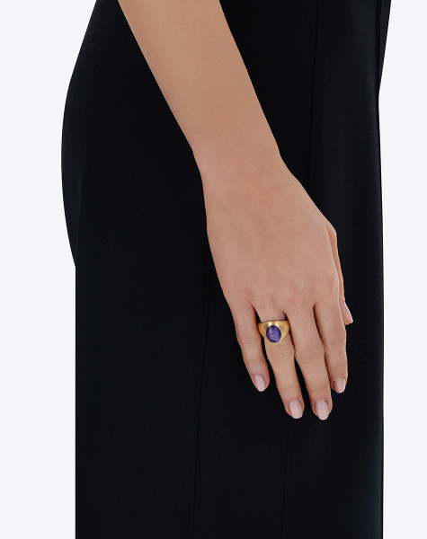 Nanis Boules Violetta Small пръстен лепифолит, седеф, планински кристал AH9-609