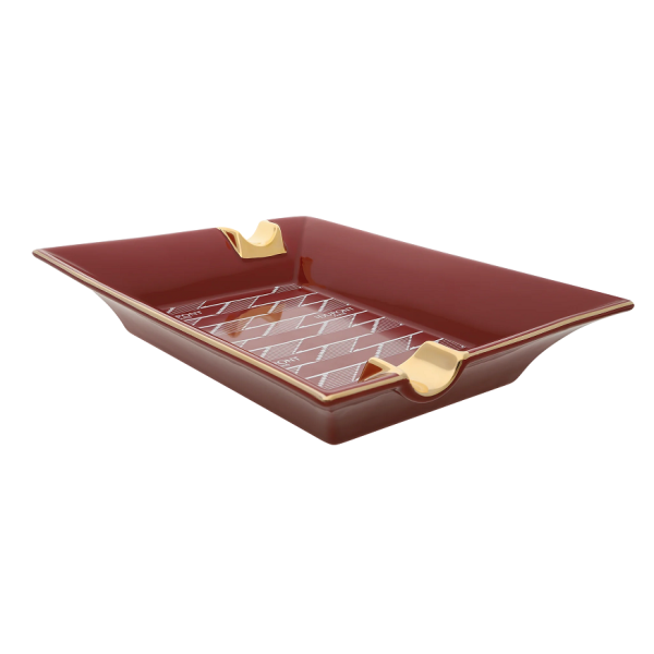 Пепелник S.T.Dupont Ashtray Porcelain Monogram 1872 Burgundy 6478