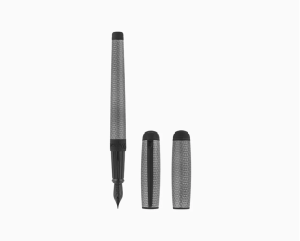 ПИСАЛКА S.T.DUPONT LINE D LARGE GRAPHITE AND MATT BLACK LACQUERED FIREHEAD GUILLOCHE 410002L