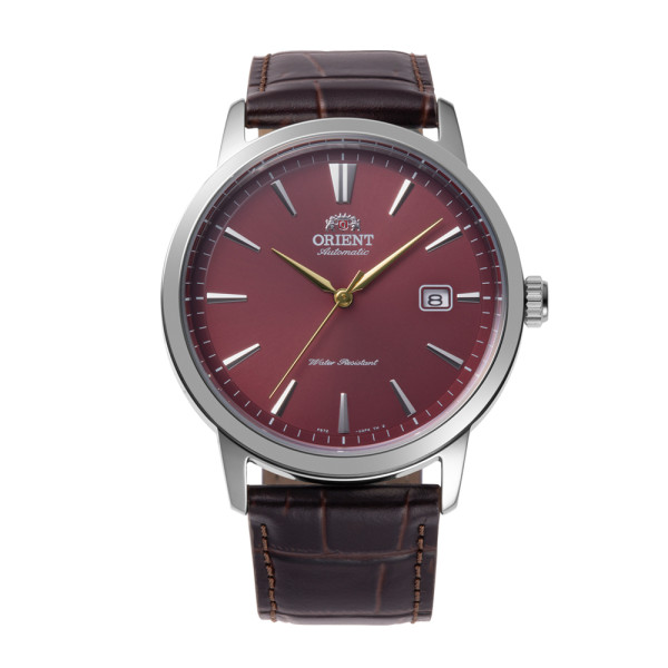 часовник Orient RA AC0F15R мъжки автоматичен тъмночервен циферблат classicwatches.bg