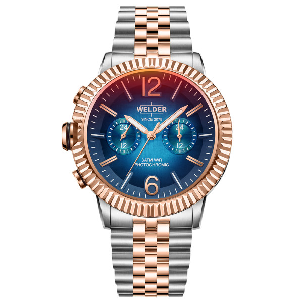 часовник welder edge wwmd5001 розово злато и стомана фотохромен циферблат classicwatches.bg