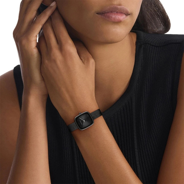 Calvin Klein 25100100 дамски часовник квадратен корпус черно ClassicWatches.bg

