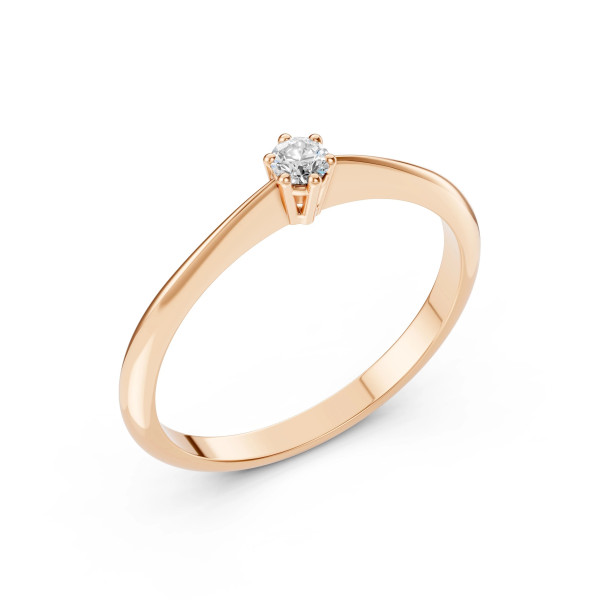 Cara пръстен с диамант 0.15 ct – ЗЛАТНО БИЖУ 14К K101-10027R(3.4)/14K