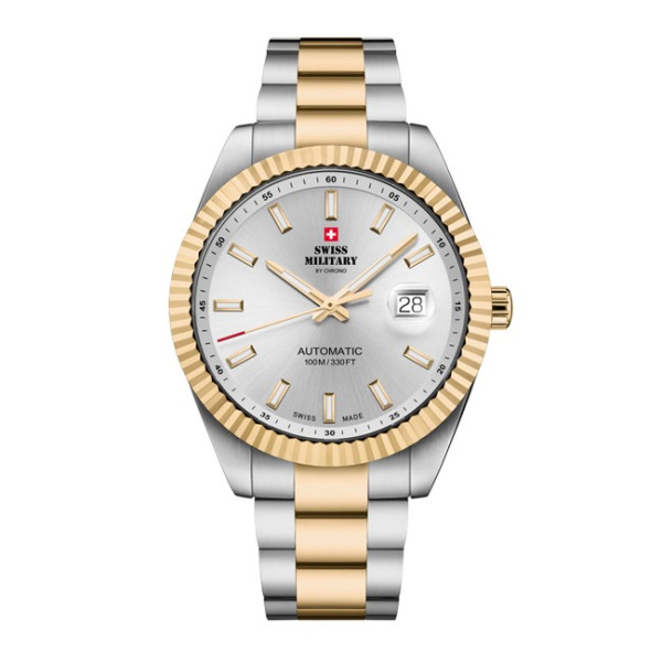 SWISS MILITARY by CHRONO SMA34110.06 автоматичен часовник със сребрист циферблат – classicwatches.bg