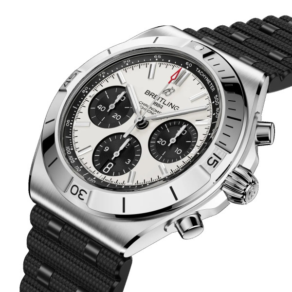 часовник breitling chronomat сребрист циферблат гумена каишка classicwatches.bg