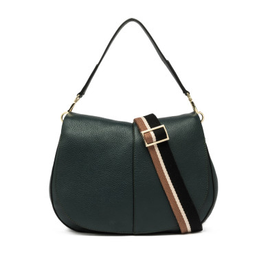 ДАМСКА ЧАНТА ЕСТЕСТВЕНА КОЖА- РЪЧНА ИЗРАБОТКА GIANNI CHARINI 6037/DEEP GREEN