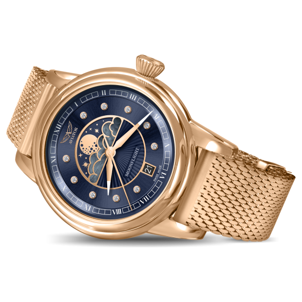 Часовник AVIATOR DOUGLAS MOONFLIGHT DIAMONDS 36M V.1.33.2.380.5