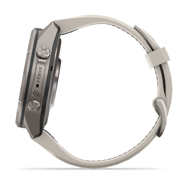 Garmin Fenix 9 Pro Titanium с Fog Grey/Dark Sandstone силиконова каишка 010-04335-86