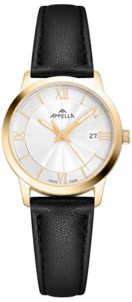 часовник appella l32005.1263q дамски с кожена каишка classicwatches.bg
