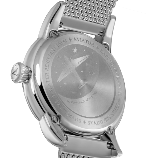 ЧАСОВНИК AVIATOR DOUGLAS MOONFLIGHT DIAMONDS 36M V.1.33.0.361.5