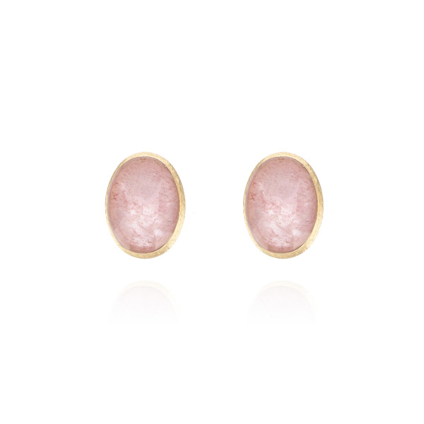 Nanis Boules Rosolio Small обеци планински кристал, ягодов кварц, седеф OA1-609