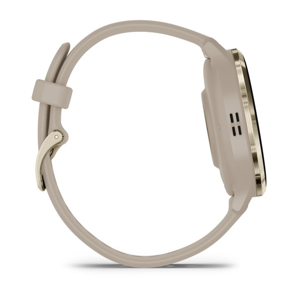 Garmin Venu 3S Soft Gold безел с French Grey корпус и силиконова каишка 010-02785-02
