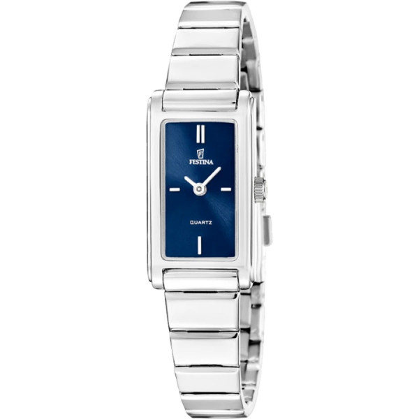 часовник festina f20767/5 дамски син циферблат стоманена верижка classicwatches.bg