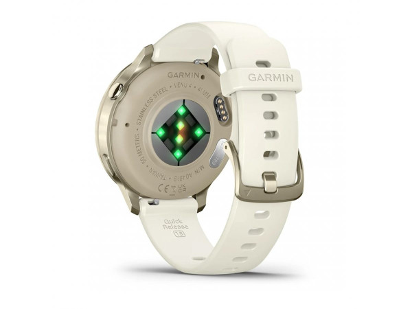 ЧАСОВНИК GARMIN VENU 4 41ММ LUNAR GOLD С BONE СИЛИКОНОВА КАИШКА 010-03013-00