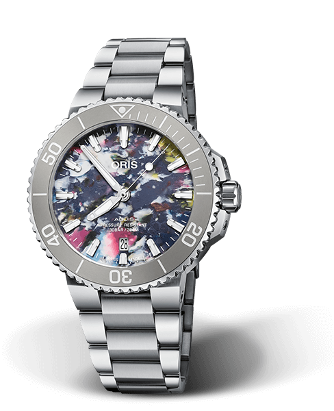 ORIS AQUIS DATE 41.5MM automatic  MEN'S WATCH 733 7766 4150 - Set