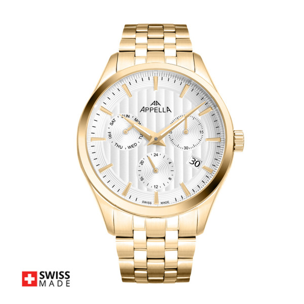 часовник Appella L70003.1113QF мъжки модел със златисти детайли classicwatches.bg