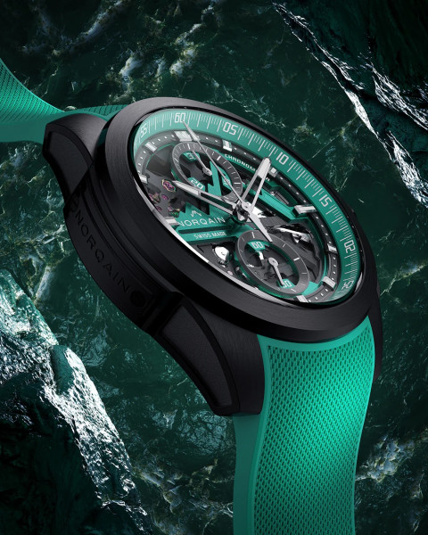 Часовник NORQAIN Independence Skeleton Chrono 42mm N3200.40T02.J01 – COSC сертифициран механизъм NORQAIN 8K с 62 часа резерв – classicwatches.bg