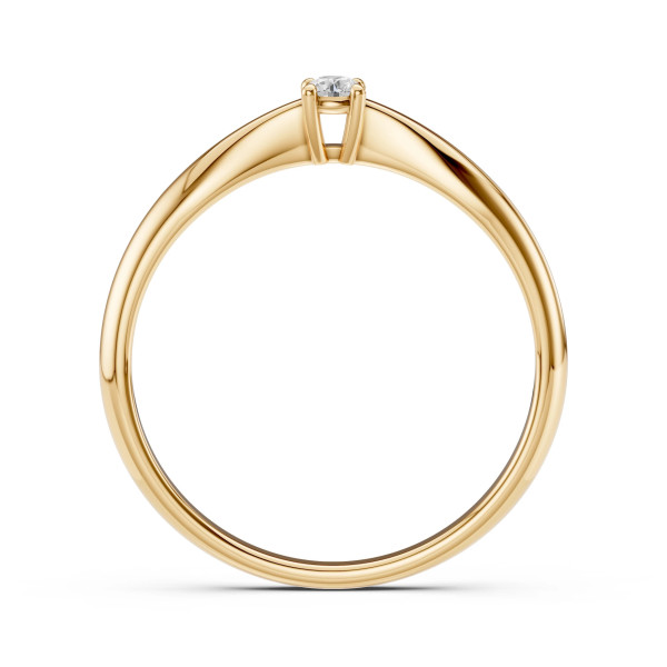 Cara пръстен с диамант 0.06 ct – ЗЛАТНО БИЖУ 14К K101-10021Y(2.5)/14K